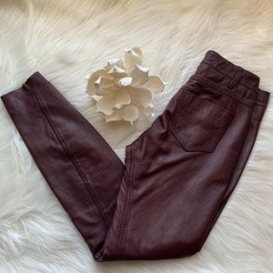 NWOT Muubaa Leather Skinny Pants fits size 4